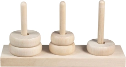 Trætårn fra Hanoi 20 × 10 cm – logisk puslespil