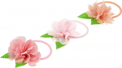 Elastikker til håret med blomst Chayenne 3 stk.