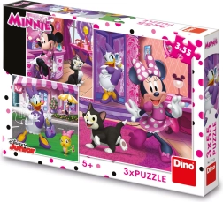 Dino puslespil Disney Minnie 3×55 brikker