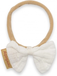 Hårbånd til babyer New Baby hvidt musselin