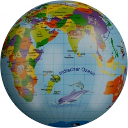 Sportsbold med globusmotiv 23 cm