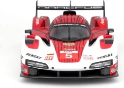 metal modelbil 1:24 bburago porsche 963 hvid/rød #5