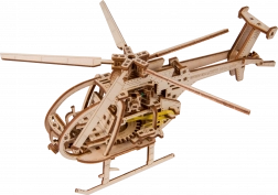 Træ 3D-puslespil helikopter