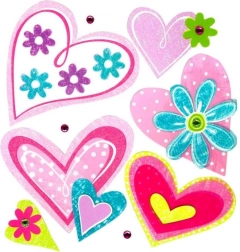 Small Foot Selvklæbende Vægdekoration Hjerter