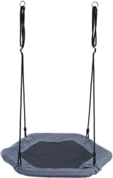 ECOTOYS sekskantet gynge storkerede grå