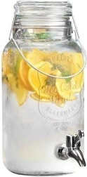 Glasdrikkedispenser med hane 4 l