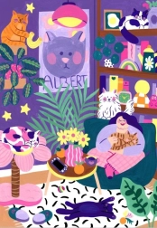 Puslespil Katteelsker 1000 brikker