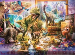 Puzzle RAVENSBURGER Dinosaurer bliver levende XXL 100 brikker