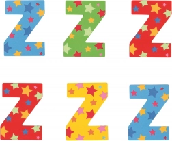 Stor bogstav i træ med stjerne