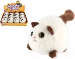 Plys legetøj træk kat 10 cm