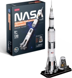 3D-puslespil Saturn V-raket – 136 brikker
