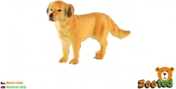 Figur af golden retriever i plast 10 cm