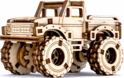 Træ 3D-puslespil – model af monstertruck