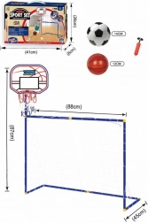 Sportsæt 2-i-1 SPORTO til BASKETBALL og FODBOLD