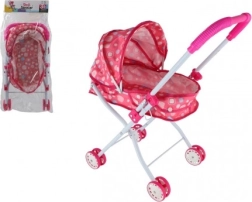 Dyb dukkevogn – stof, let og sammenklappelig