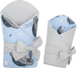 Dobbelt­sided baby­svøb New Baby Teddy Bear in Space 80×80 cm