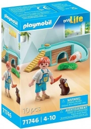 PLAYMOBIL dreng med marsvin og gnaverhus