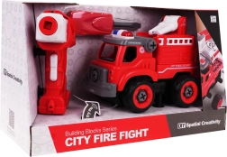 Sammenklappelig brandbil med værktøj og fjernbetjening