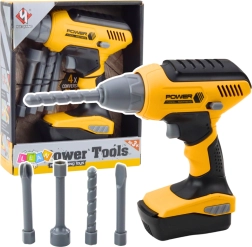 Interaktiv batteridrevet boremaskine med LED-lys og udskiftelige bits