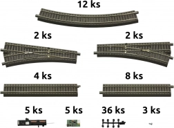 Roco geoLINE sæt med spor med ballast og tilbehør til digitale startsæt