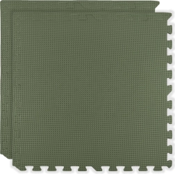 HUMBI skummåtte 120×60, store vandtætte puslespil, sikker, 2 stk., kakigrøn