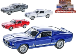 Metalmodel af bil Ford Shelby GT500 1967 1:38 med åbne døre og pull-back