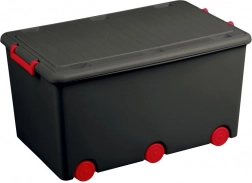 Multifunktionel legetøjskasse på hjul Tega grå