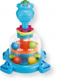 Dinosaur med kugler – farverig mekanisk karrusel til børn