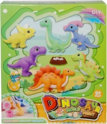 Kreativt sæt gipsafstøbninger af dinosaurer til farvelægning