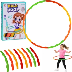 Hula-hopring til børn og voksne med massageknopper, sammenklappelig 84 cm