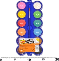 Akvarelfarver med pensel, 12 stk.