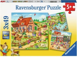 Ravensburger puslespil ferie på landet 3×49 brikker