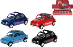 Metalmodel af bil FIAT 500 1:24 med tilbagesving