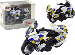 Børne Politimotorcykel med Friktionsdrev med Lys og Lyd