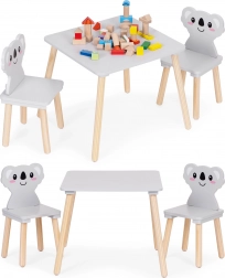 Børnebord og 2 stole Koala ECOTOYS