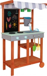 Trækøkken på hjul med tilbehør og vandhane Lulilo Sableto