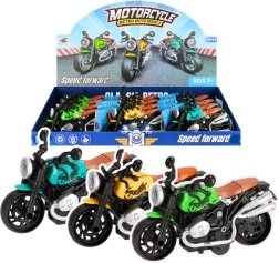 Retro motorcykel – metalmodel 13 cm til børn