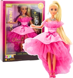 Anlily-dukke i lyserød kjole