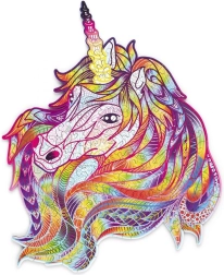 Træpuslespil Regnbueenhjørning