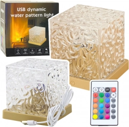 nat RGB natlampe med effekt af nordlys og bølger, 16 farver, fjernbetjening