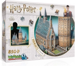 Wrebbit 3D-puslespil Harry Potter: Den Store Sal på Hogwarts 850 brikker