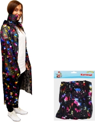 Troldmandskappe 120 cm med græskarprint