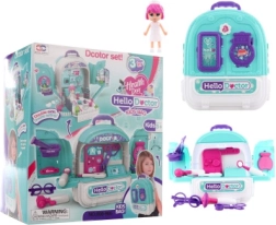 Lægesæt 3-i-1 med rygsæk og dukke