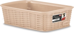 Elegance kurv beige 20 × 14 × 6 cm plast