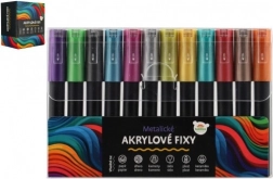 Akril metalliske tusser 12 stk til universel brug