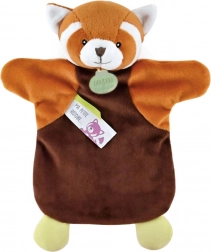 Plys hånddukke rød panda 25 cm