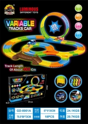 Lysende racerbane VARIABLE, 179 dele