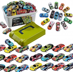 Sæt med racerbiler WOOPIE i æske 50 stk.