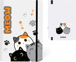 A5 notesbog med hårdt omslag med katte, 96 sider