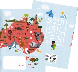 Skolehæfte A5 10 ark ternet 10 × 10 mm – Australien